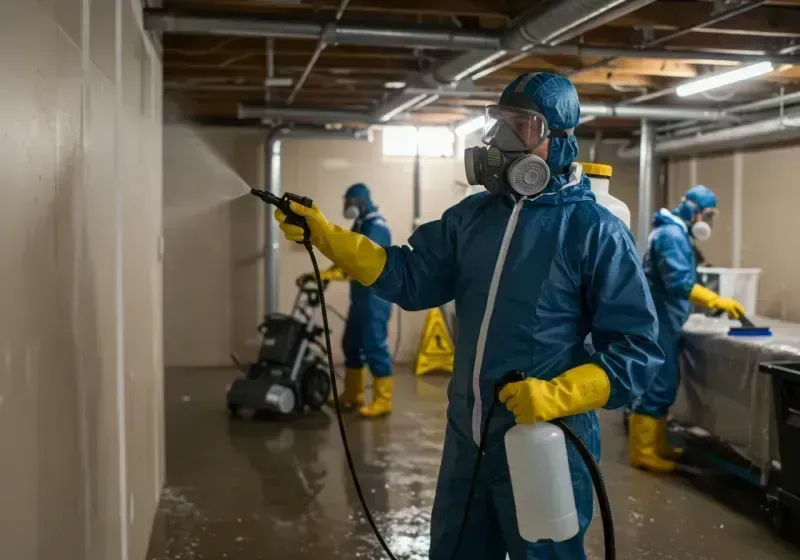 Basement Sanitization and Antimicrobial Treatment process in Smokey Point, WA